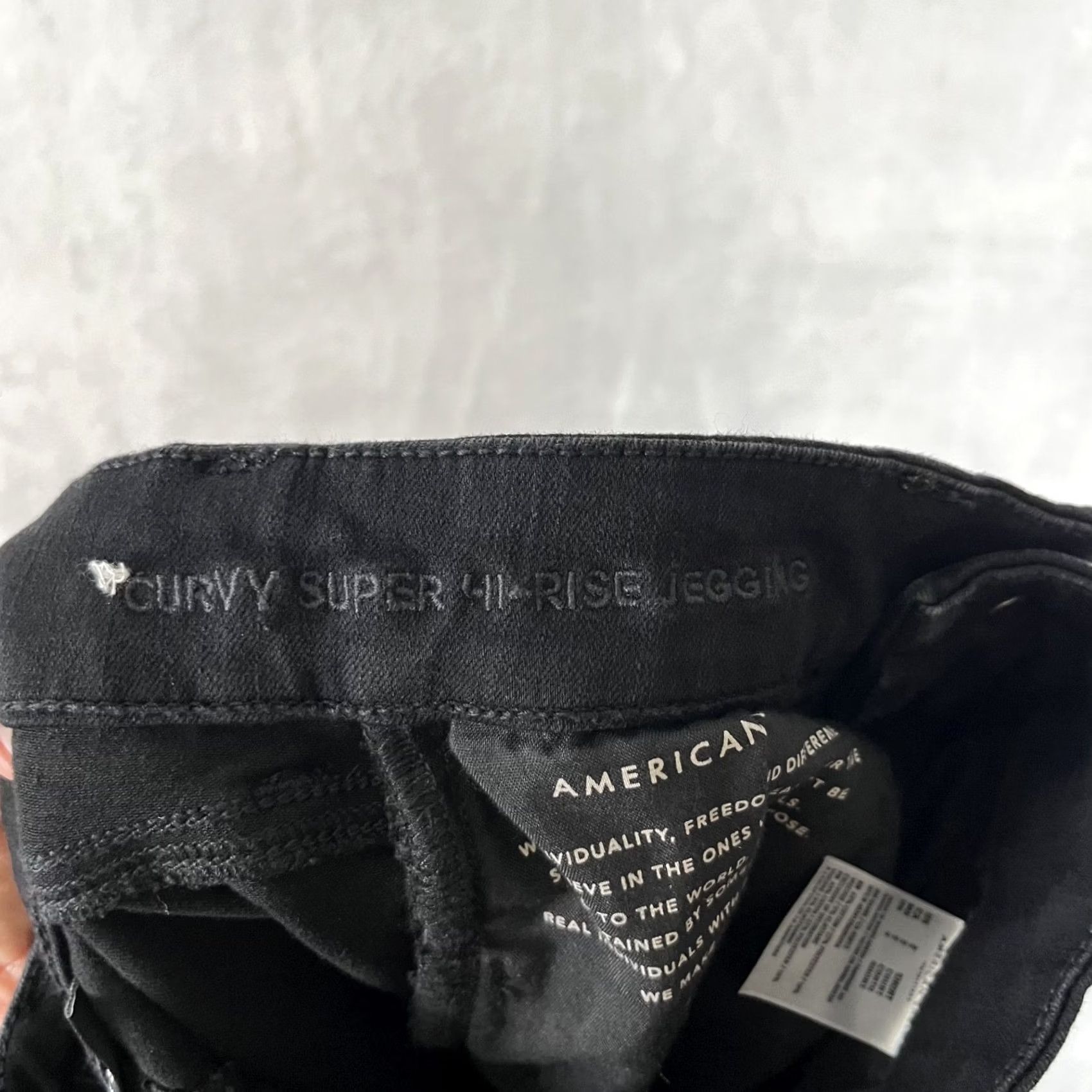 American Eagle Outfitters American Eagle Outfitters Jeans Women's 2 Short Black Curvy Super Hi-Rise Jegging / Jegging Size 26" / US 2 / IT 38 - 6 Thumbnail