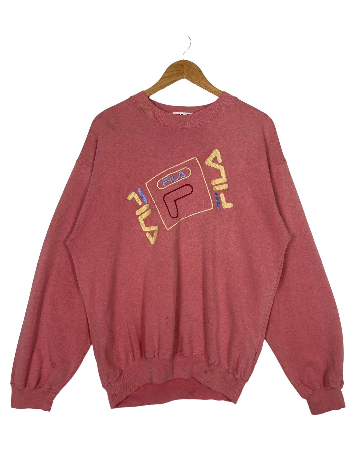 Fila × Japanese Brand Vintage Fila Big Logo Crewneck Sweatshirt Size M Size US M / EU 48-50 / 2 - 1 Thumbnail