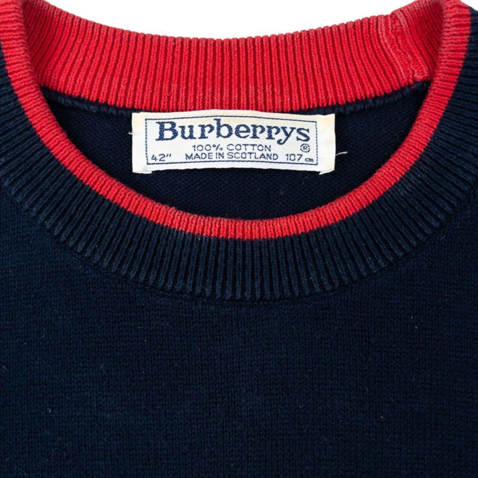 Burberry Vintage 90s Burberry Embroidered Jumper Size L Size US L / EU 52-54 / 3 - 4 Thumbnail