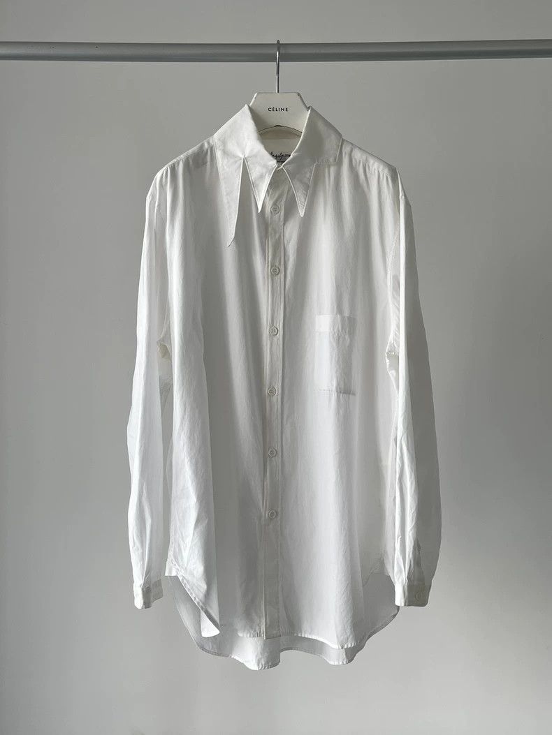 Yohji Yamamoto Yohji Yamamoto 17ss Shaped Collar White Shirt 2506-Nextarro Size US XL / EU 56 / 4 - 2 Thumbnail