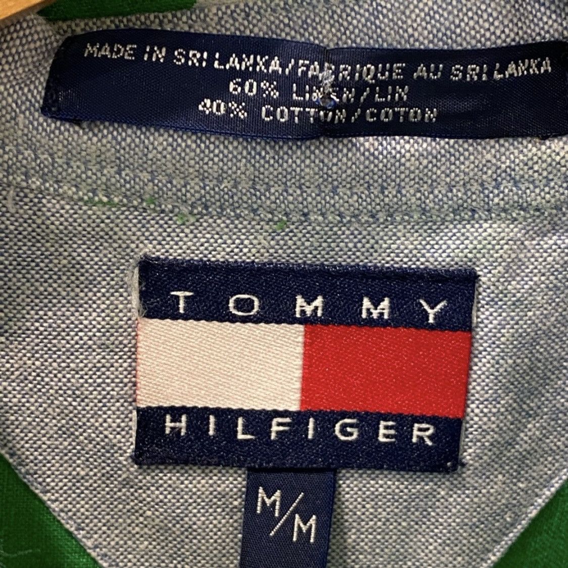 Tommy Hilfiger Tommy Hilfiger Green Hawaiian Linen Shirt M Size US M / EU 48-50 / 2 - 7 Thumbnail