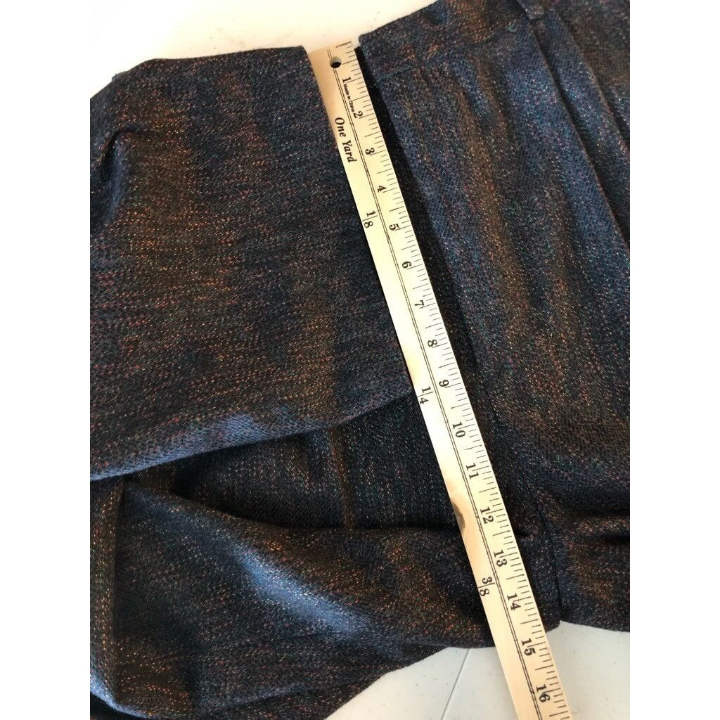 Other Ann Stevens Womens Pants Blue High Rise Pleated Tweed Wool B Size 34" / US 12 / IT 48 - 5 Thumbnail