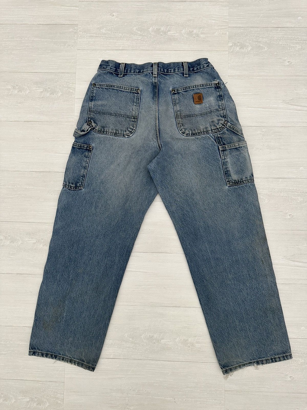 Carhartt AMAZING Distressed Blue Carhartt Double Ruck Denim Jeans 34 Size US 34 / EU 50 - 2 Thumbnail