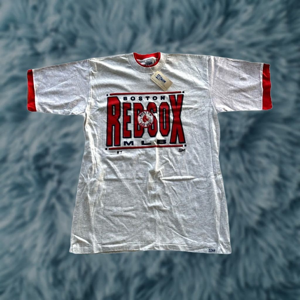 MLB VINTAGE Salem MLB Tee Shirt - Boston Red Sox 1991 Single Stitch - Men XL Gray Shirt Size US XL / EU 56 / 4 - 1 Thumbnail