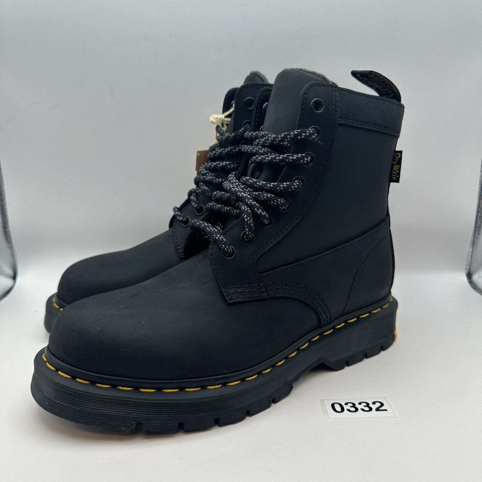 Dr. Martens DR MARTENS Women's 7 1460 TRINITY Boot Black/Yellow Size US 7 / IT 37 - 1 Thumbnail
