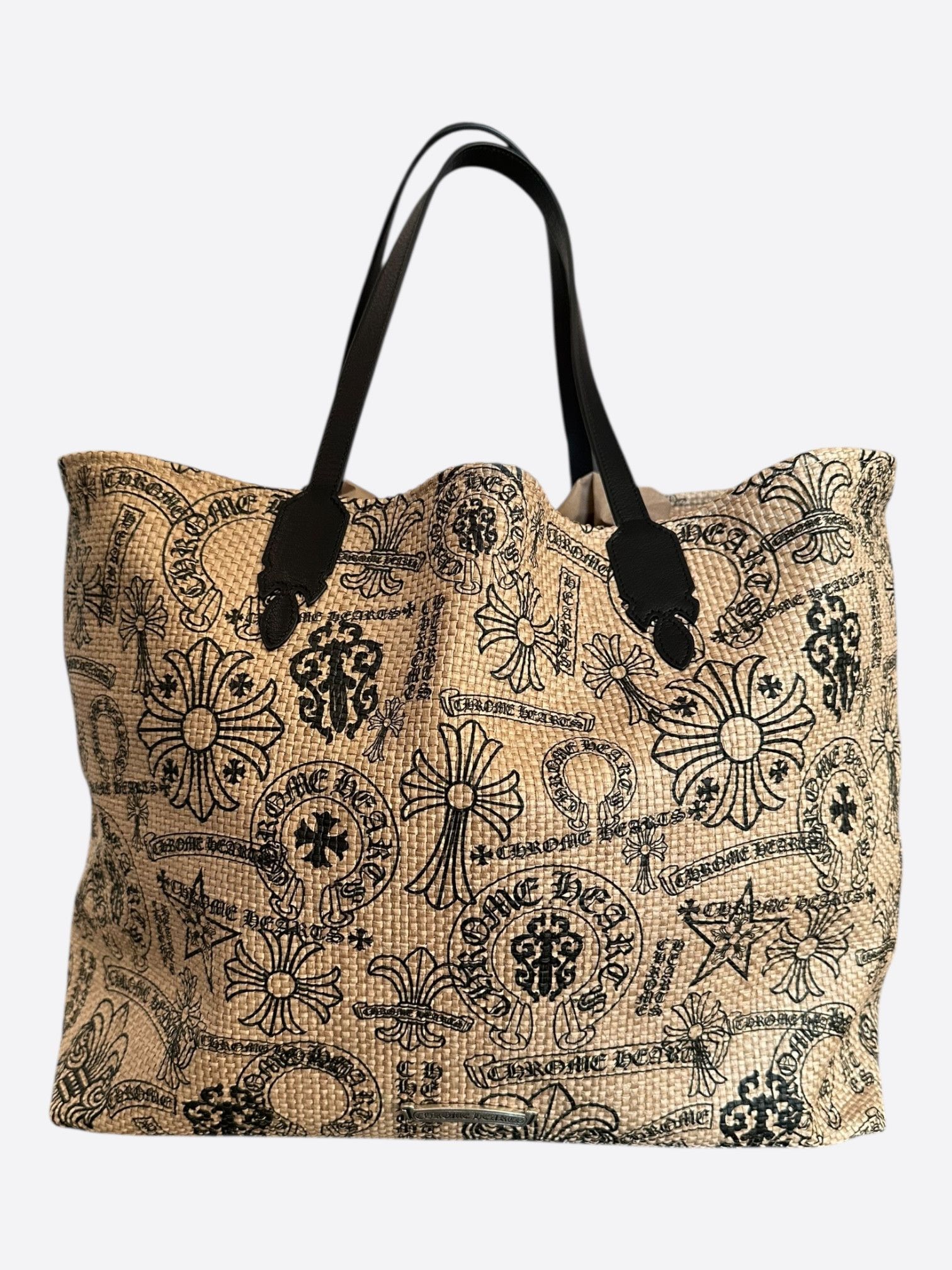 Chrome Hearts Beige & Black Miami Exclusive Stencil Beach Tote Bag Size ONE SIZE - 3 Thumbnail