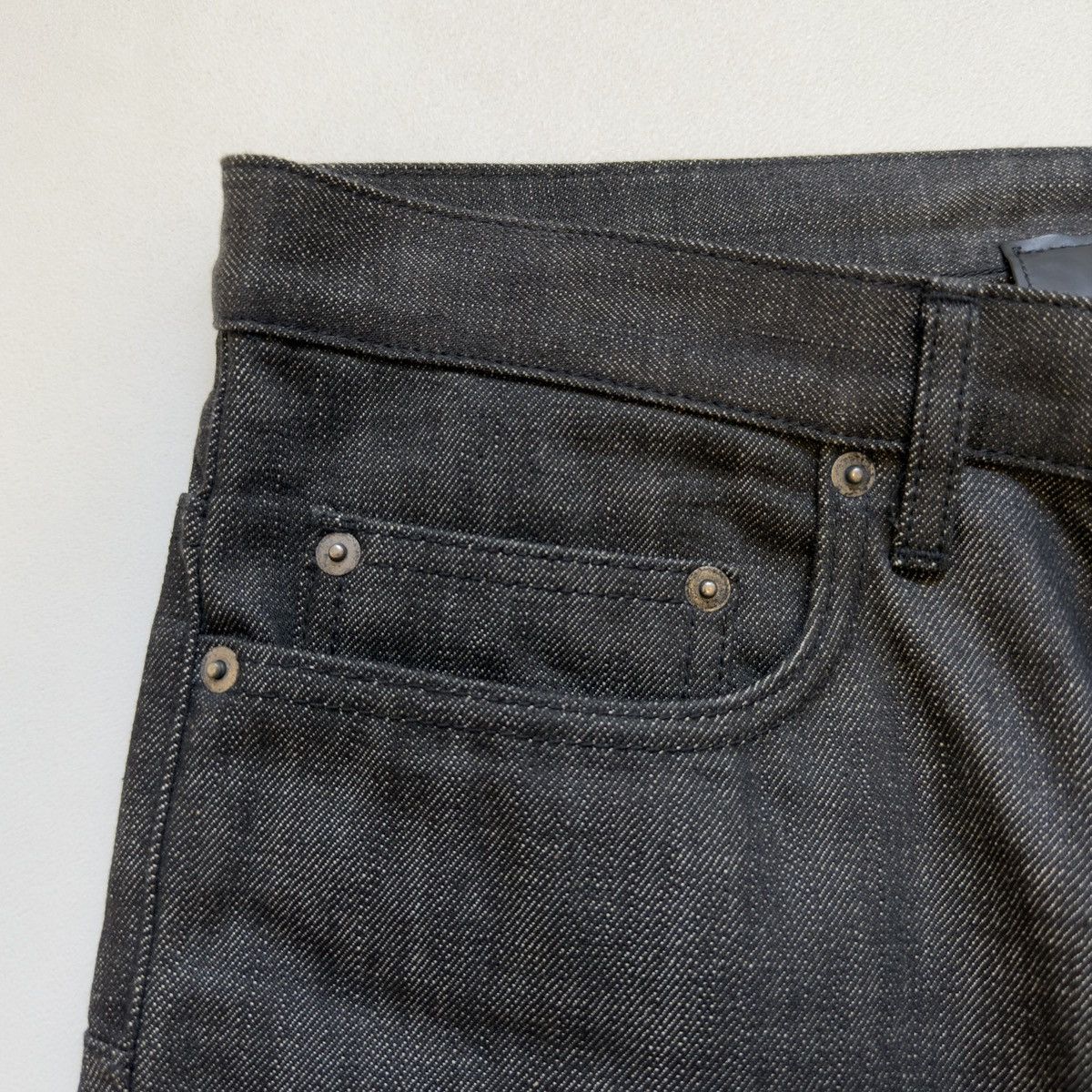 Dior 19cm MIJ Black Raw Denim Jeans Size US 32 / EU 48 - 3 Thumbnail