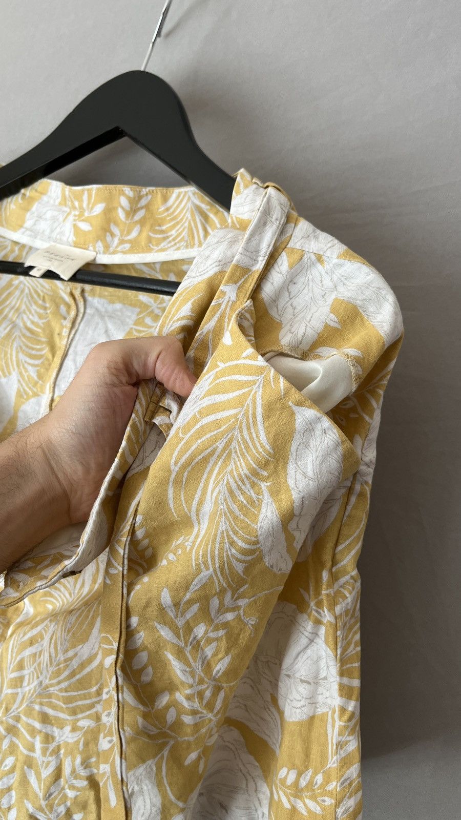 Sezane Sezane Linen Cotton Floral Print Yellow Shorts Size 28" / US 6 / IT 42 - 13 Thumbnail