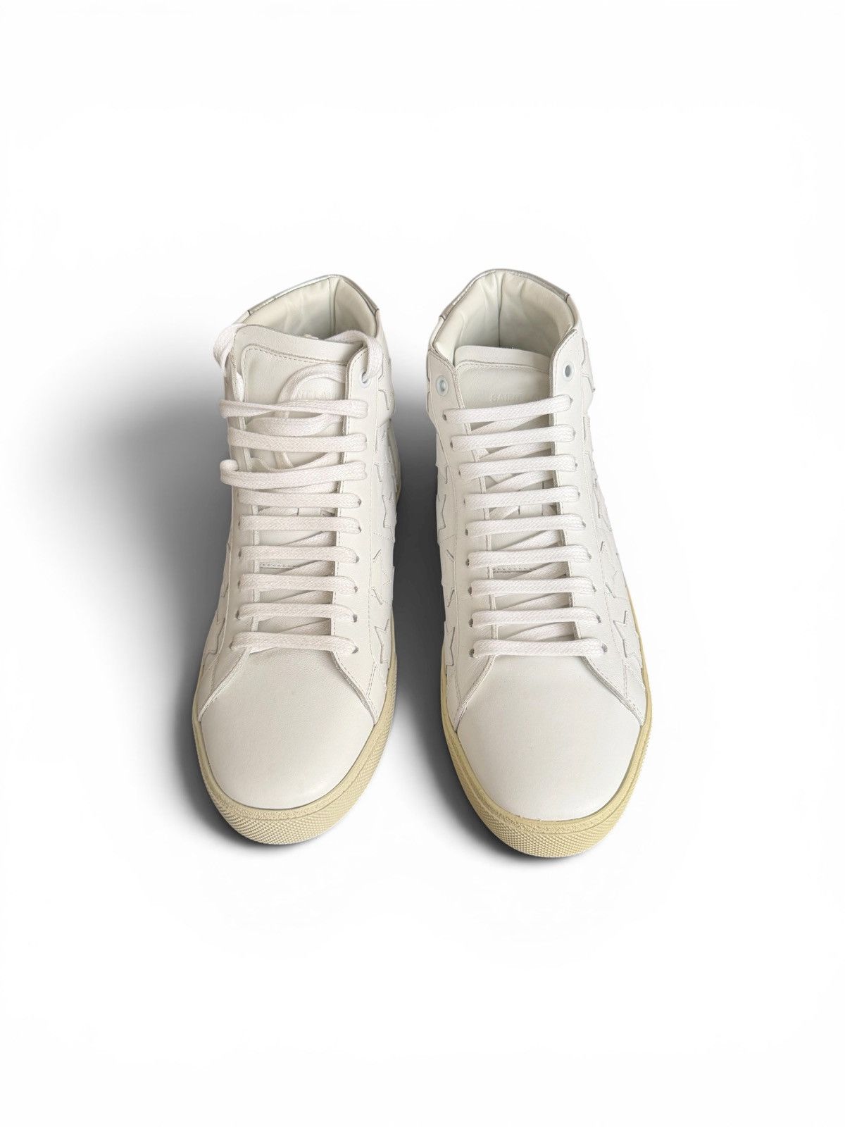 Saint Laurent Paris Saint Laurent SL06 Star Hi-Top leather sneakers Size US 7 / EU 40 - 6 Thumbnail