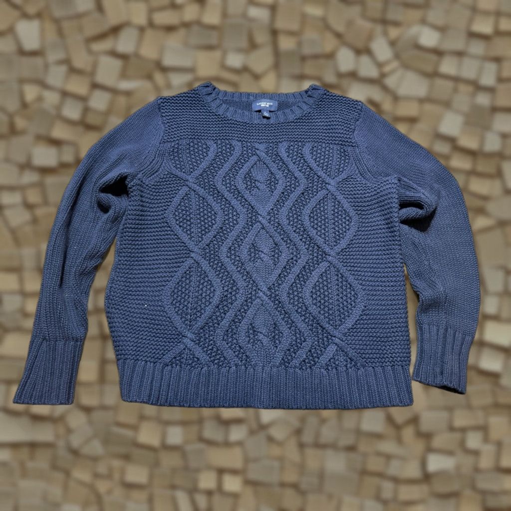 Lands' End Lands' End Sweater Woman's Size Large Blue Crewneck Pullover Knit Size L / US 10 / IT 46 - 1 Thumbnail