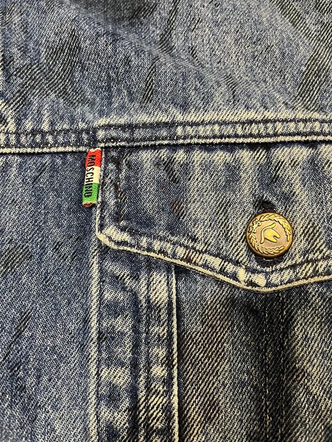 Moschino 2000s Moschino Blue Painted Effect Rebel Denim Jacket Size US M / EU 48-50 / 2 - 10 Thumbnail