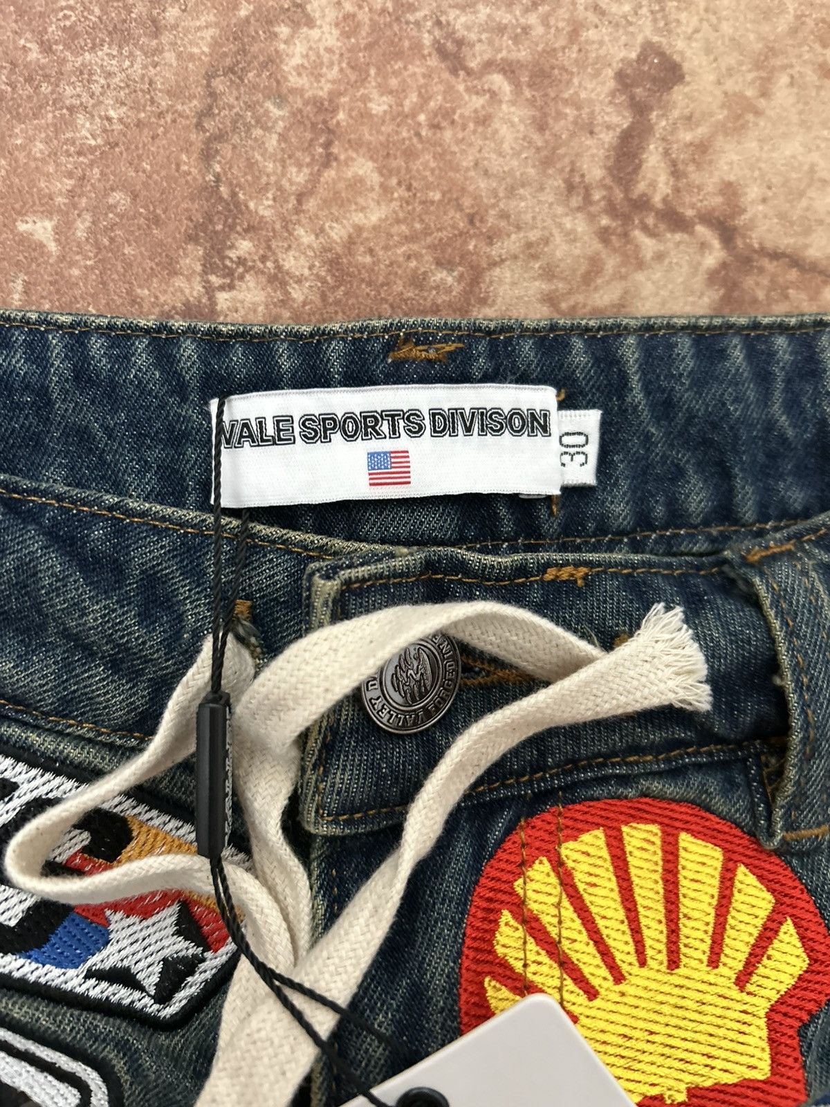Vale Vale Forever 1980s Patchwork shorts Brand new! Size US 30 / EU 46 - 4 Thumbnail