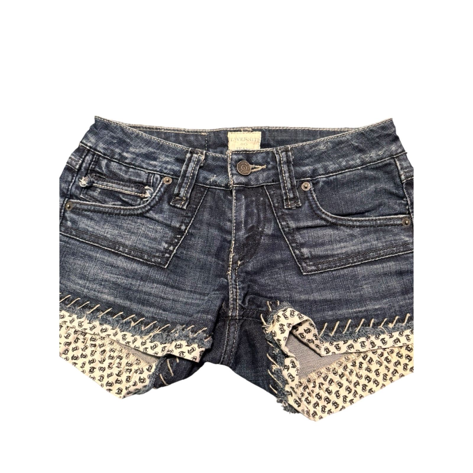 Vintage VINTAGE Taverniti So Kate Shorts Denim Embroidered Pocket Size 25 Women Slim Blue Size 42" / US 20 - 2 Thumbnail
