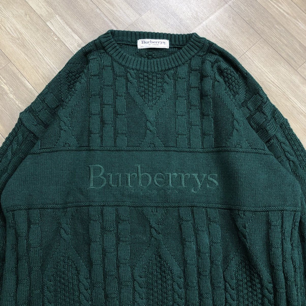 Burberry × Designer × Vintage Vintage Burberrys London Spell Out Knitted Sweaters Size US L / EU 52-54 / 3 - 2 Thumbnail