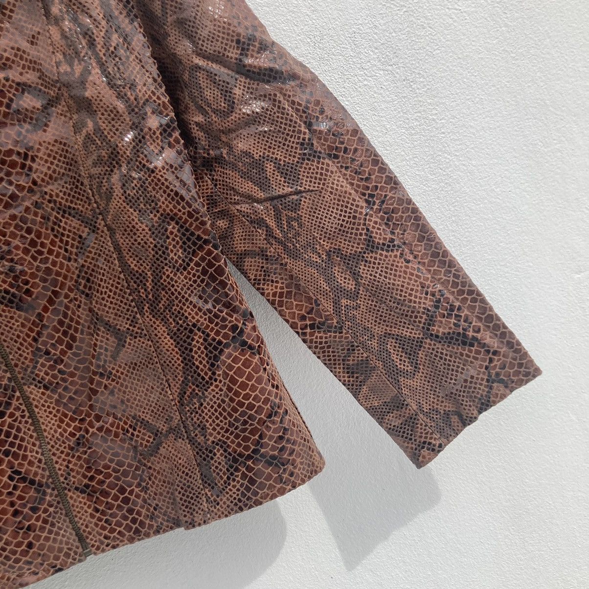 VINTAGE MAXIMA VERA PELLE SNAKE DESIGN LEATHER JACKET