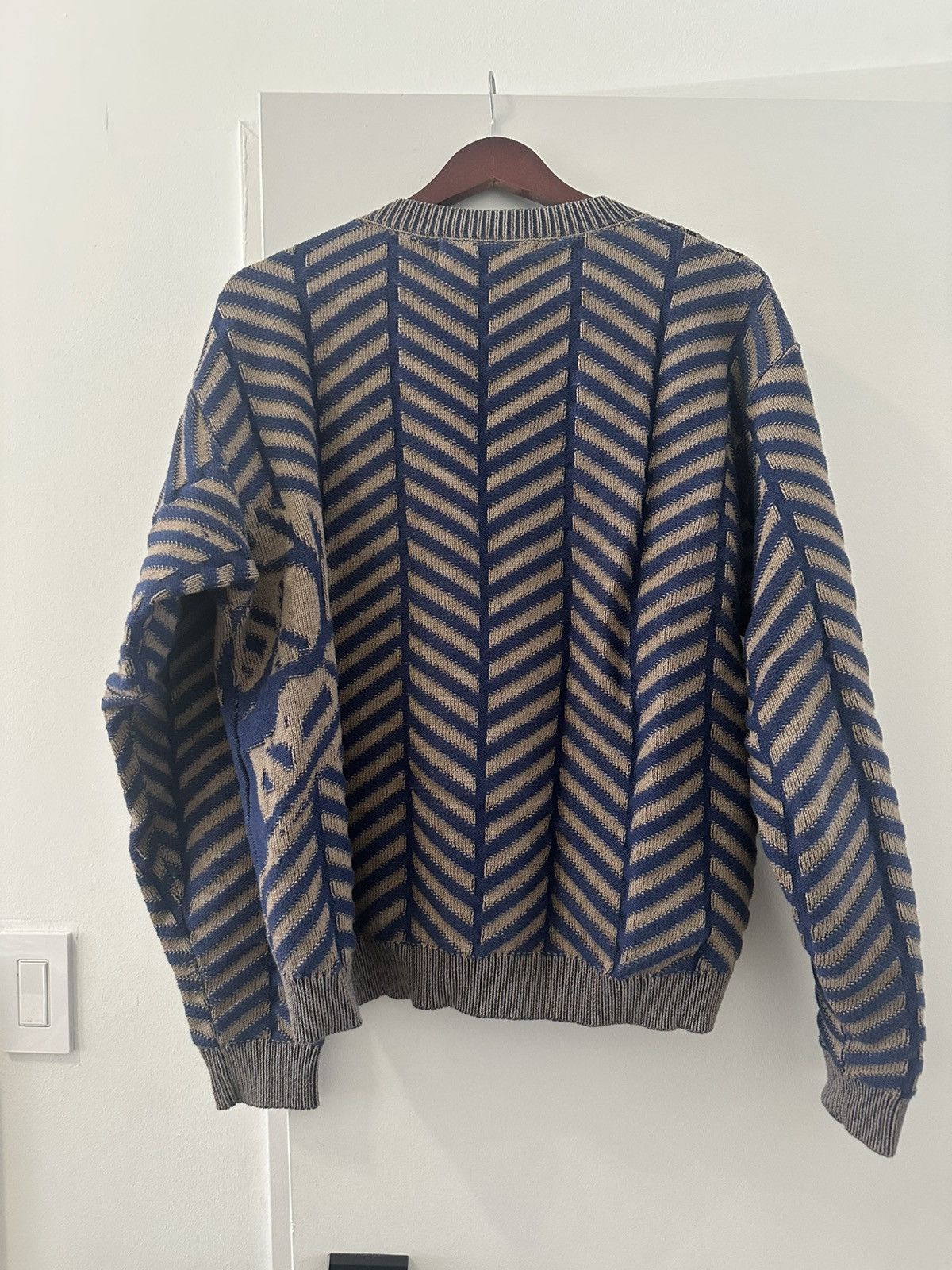 Reese Cooper Reese Cooper Herringbone Deer Head Sweater Size L Size US L / EU 52-54 / 3 - 6 Thumbnail