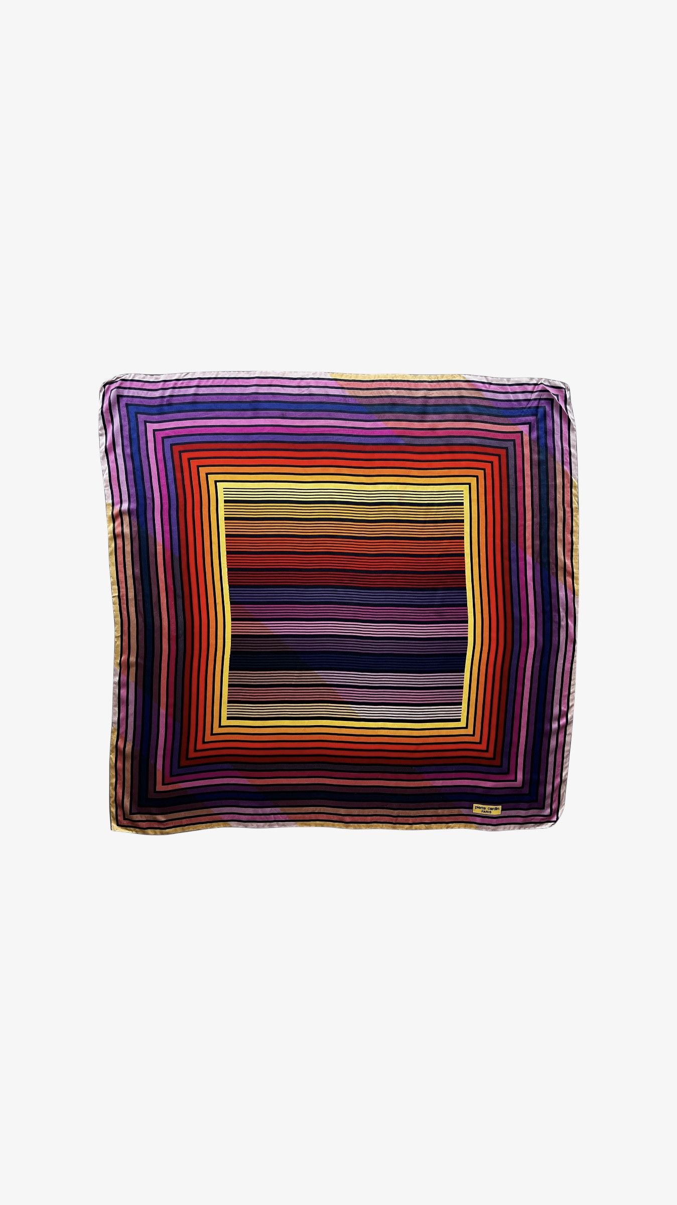 Pierre Cardin Vintage 90s Pierre Cardin Abstract Striped Silk Scarf Size ONE SIZE - 1 Thumbnail