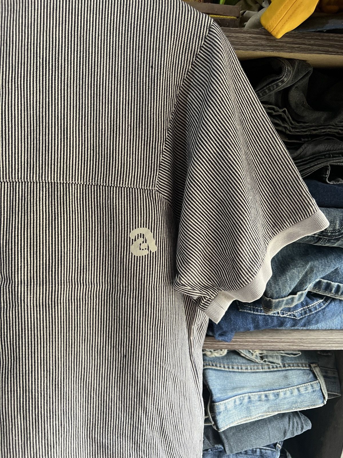 Airwalk 🔥Airwalk Hickory Stripe Zipper Shirt Size US M / EU 48-50 / 2 - 11 Thumbnail