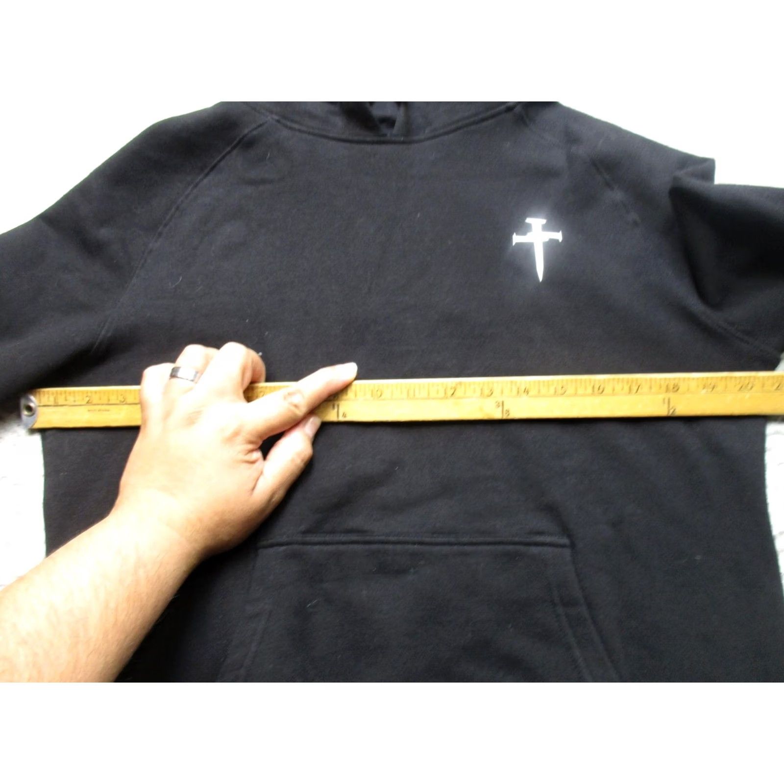 Vintage Nike Shirt Hoodie Mens S Black Cross Logo Pullover Fleece Sweatshirt Winter Size US S / EU 44-46 / 1 - 6 Thumbnail