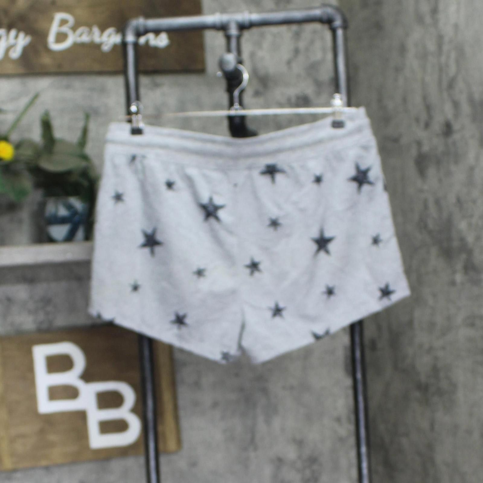 Splendid New Splendid Pajama Lounge Shorts R87d733 Gray Stars Xl Size 40" / US 18 - 2 Thumbnail