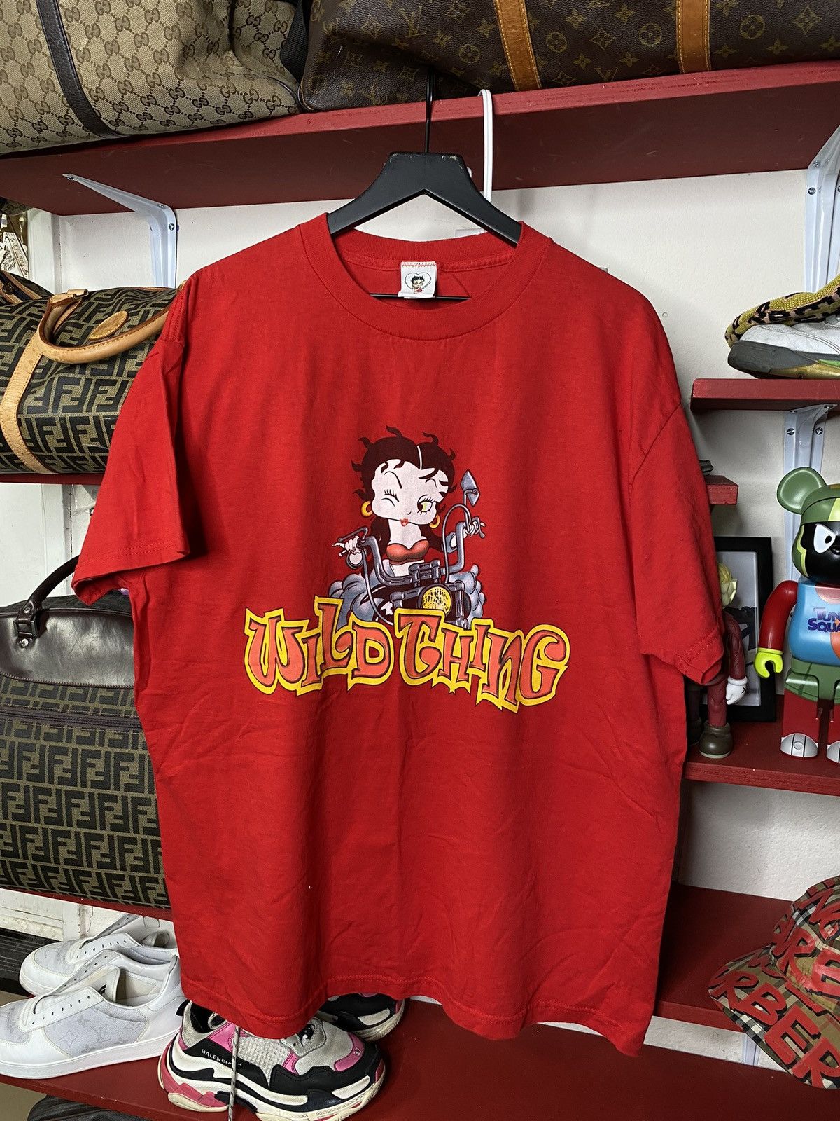 Vintage Vintage Betty Boop Biker Tee Shirt XLarge Size US XL / EU 56 / 4 - 1 Thumbnail
