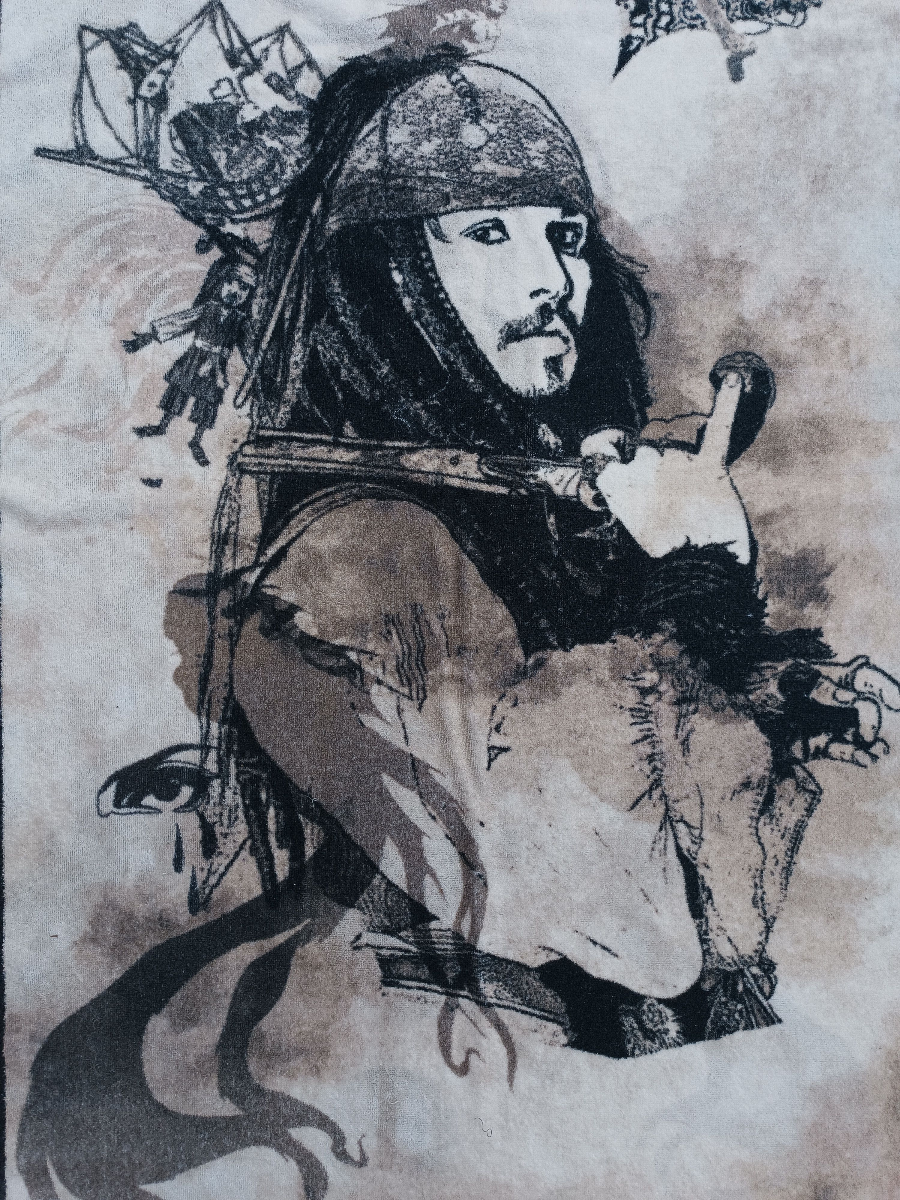Disney Vintage Disney's Pirates of the Caribbean Beach Towel Size ONE SIZE - 5 Thumbnail