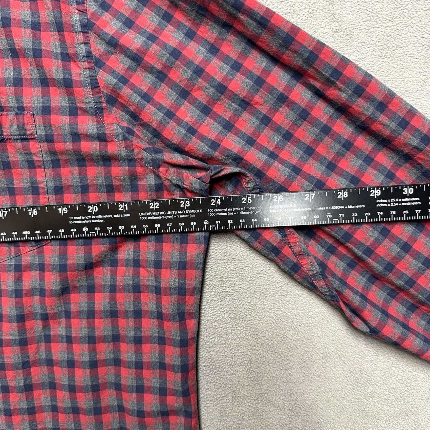 Banana Republic Banana Republic Shirt Mens XL Red Plaid Button Up Soft Wash Tailored Slim Fit Size US XL / EU 56 / 4 - 6 Thumbnail