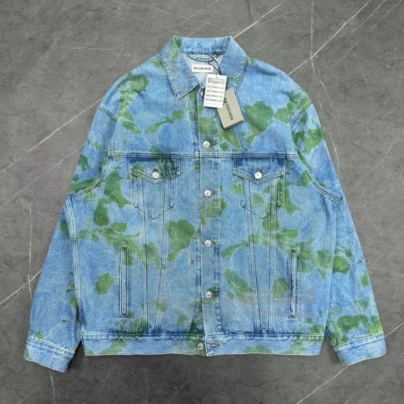 Balenciaga Balenciaga Moss Print Denim Jacket. Size US S / EU 44-46 / 1 - 1 Thumbnail