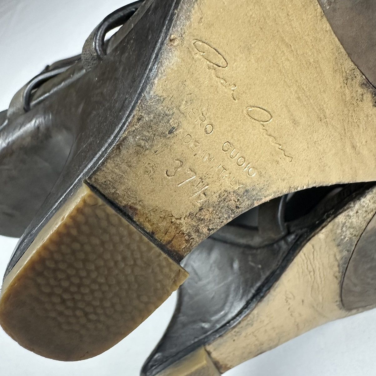 Rick Owens Rick Owens Nautilus Gladiator Cantilevered Leather Sandals Size US 7.5 / IT 37.5 - 6 Thumbnail