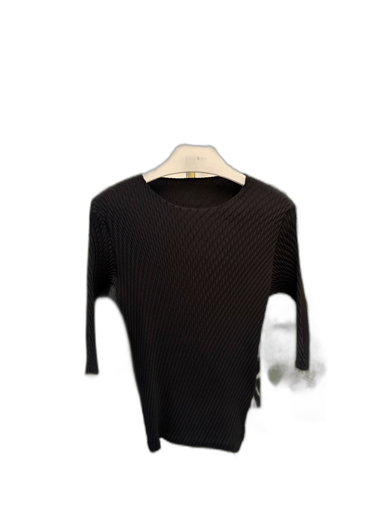 Issey Miyake Black Fish Scale Top-yf