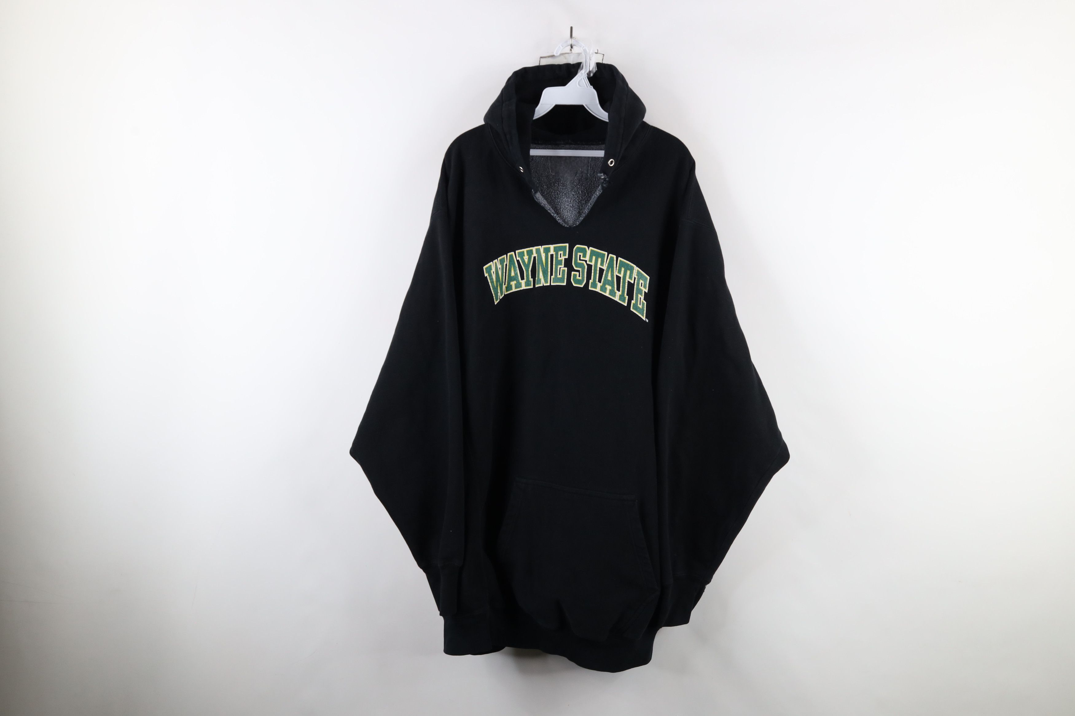 Vintage Vintage 90s Heavy Wayne State University Hoodie Sweatshirt Size US XXL / EU 58 / 5 - 1 Thumbnail