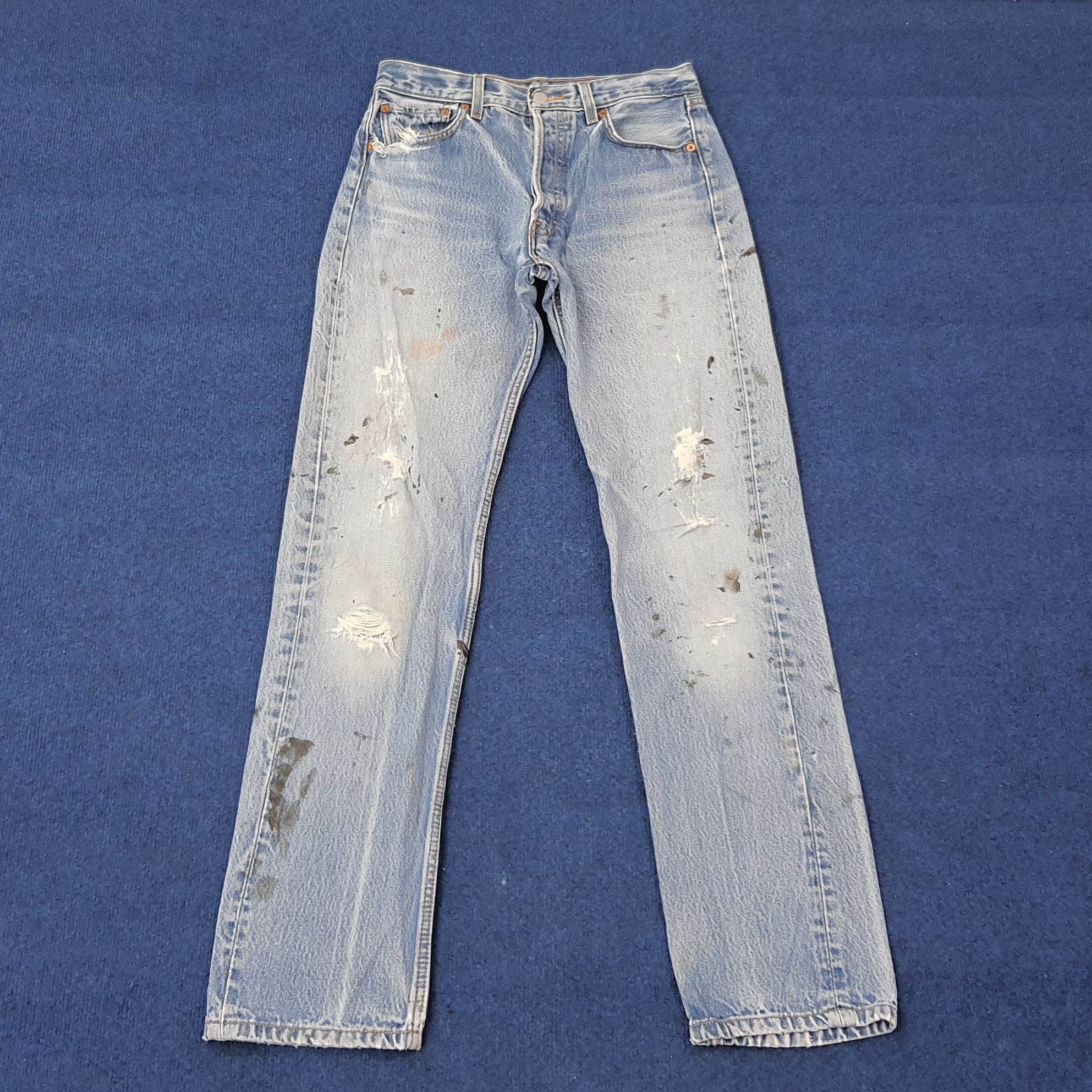 Levi's Vintage Levi's 501 Distressed with Paint Jeans C252N10 Size US 28 / EU 44 - 1 Thumbnail