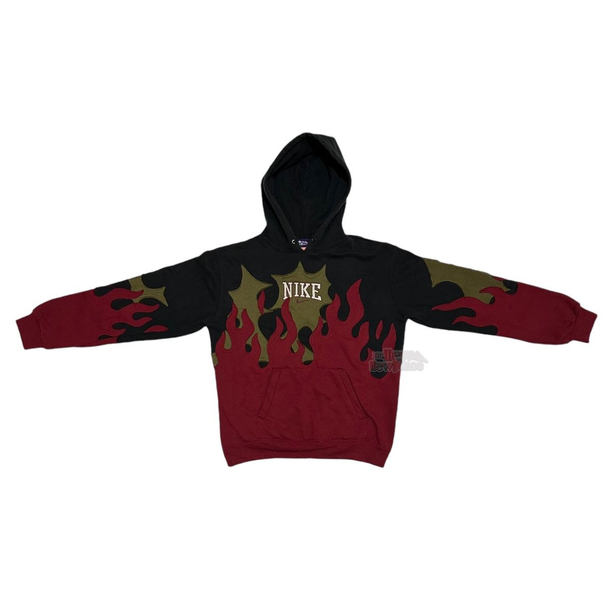 Nike Nike Hoodie Flame Spiky Red Olive “Choso” 583 Size US L / EU 52-54 / 3 - 4 Thumbnail