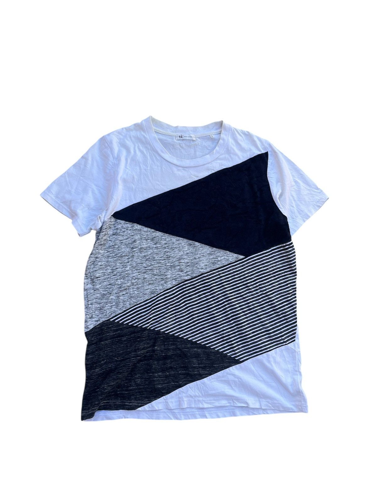 Designer × Japanese Brand × Takeo Kikuchi JAPANESE TAKEO KIKUCHI TRI COLOR TEE Y2K Size US M / EU 48-50 / 2 - 1 Thumbnail