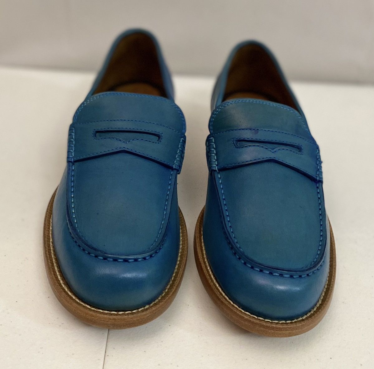 Dsquared2 Dsquared2 🇮🇹 Blue Leather Ivy League Penny Loafer 8.5 NEW Size US 8.5 / EU 41-42 - 15 Thumbnail