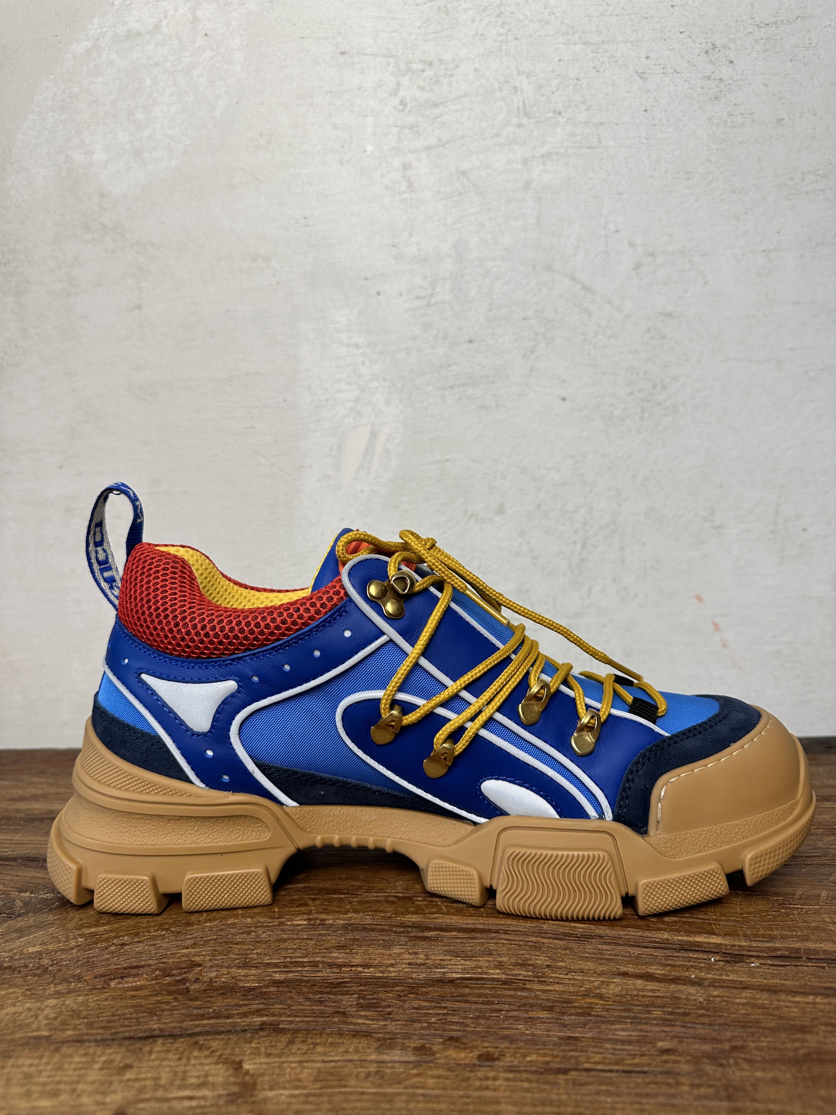 Gucci Gucci Flashtrek “Sega Blue Suede” Low Sneakers Size US 10 / EU 43 - 4 Thumbnail