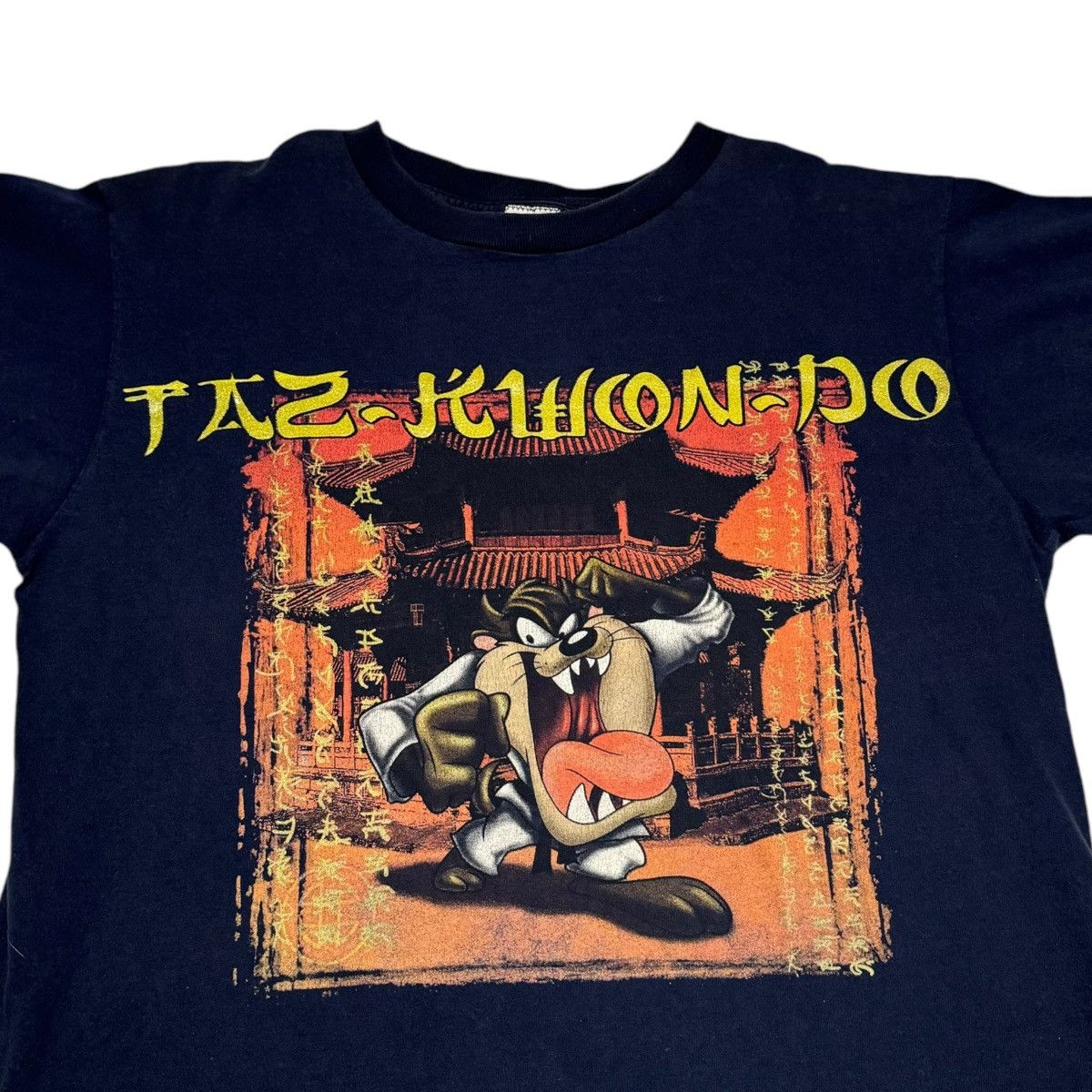 Vintage Vintage Looney Tunes Taz-Kwon-Do Navy Blue Shirt Adult XL Size US XL / EU 56 / 4 - 2 Thumbnail