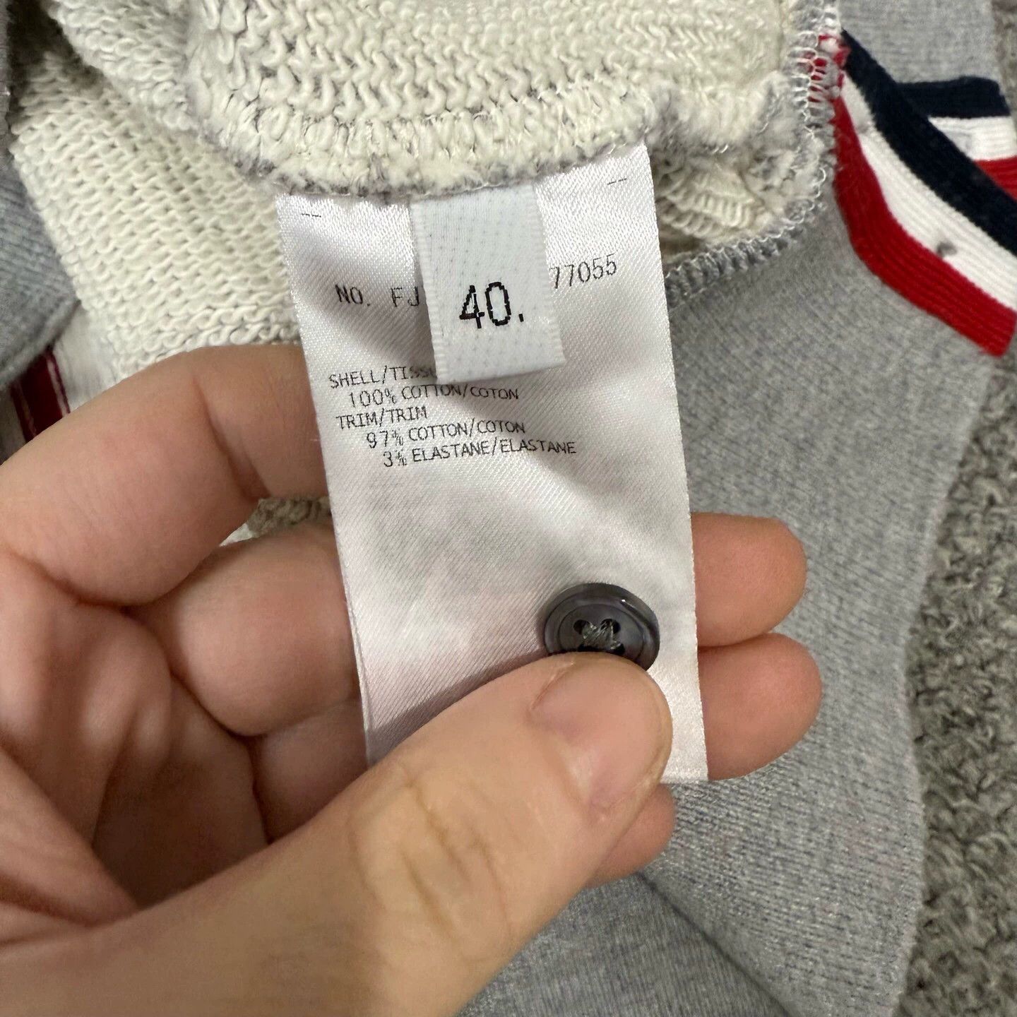 Thom Browne TB Gray Back Striped LS Sweatshirt Size S / US 4 / IT 40 - 4 Thumbnail