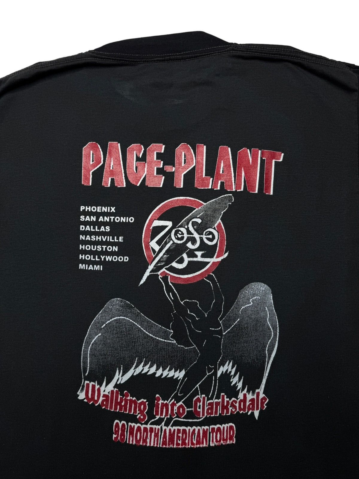 Band Tees Vintage 1998 Page & Plant Led Zeppelin Band Tee Shirt Size US XL / EU 56 / 4 - 6 Thumbnail