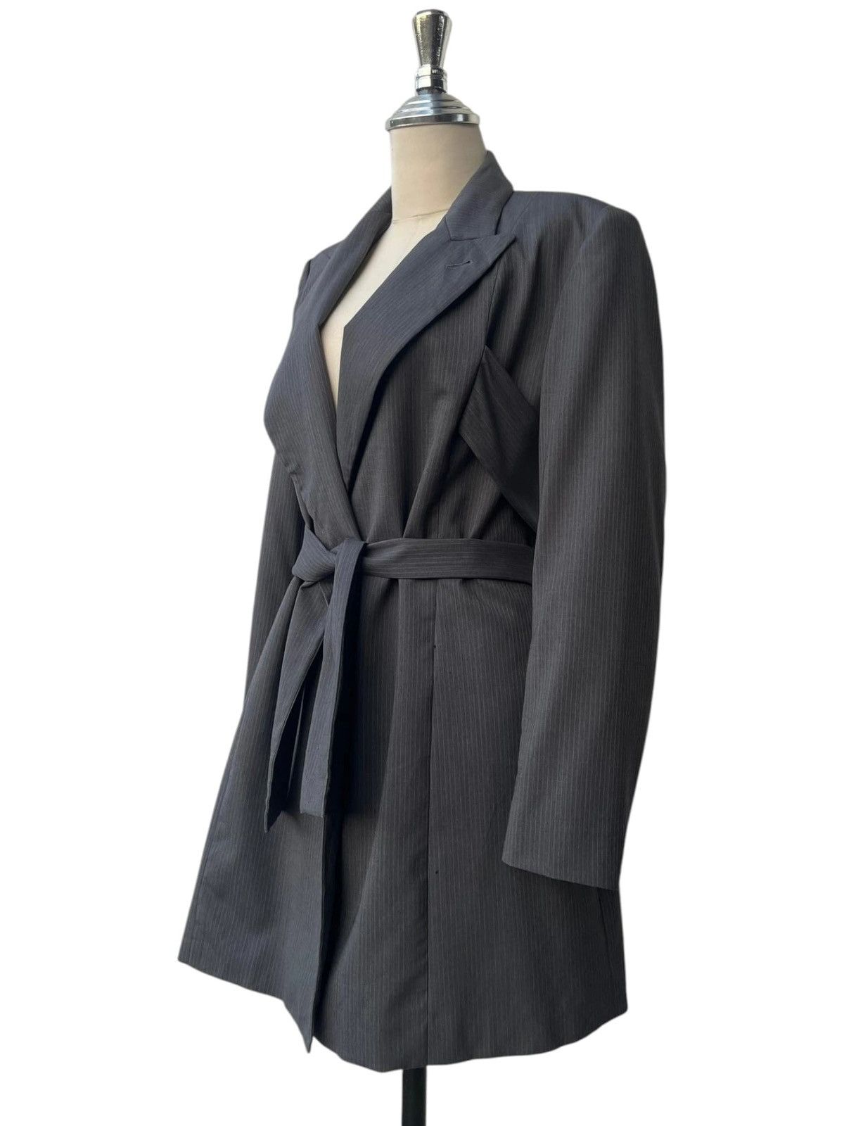 Jean Paul Gaultier Archive Jean Paul Gaultier Classique Pinstripe Wrap Jacket Size M / US 6-8 / IT 42-44 - 12 Thumbnail