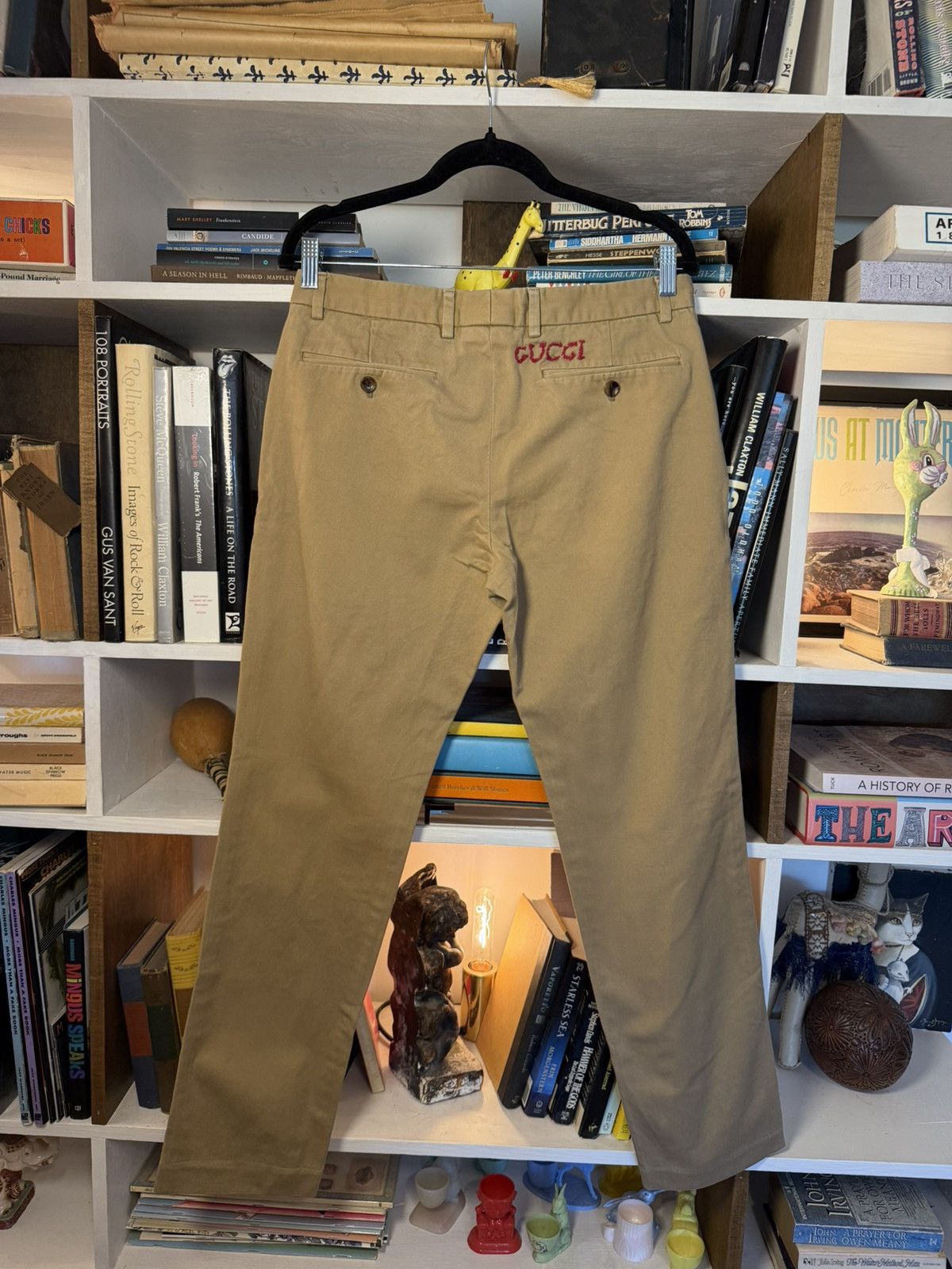 Gucci Gucci embroidered chino pants Size US 31 - 1 Thumbnail