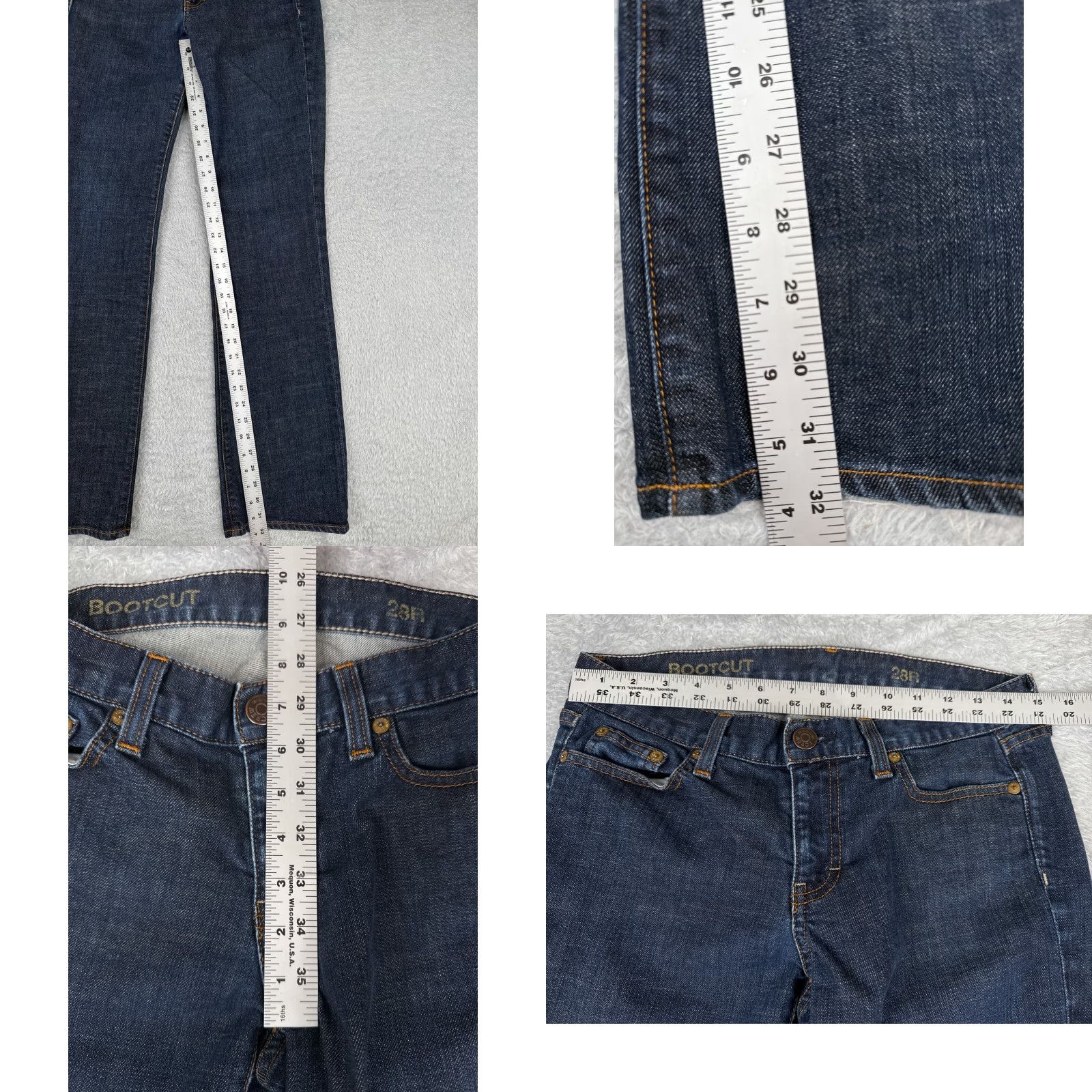 J.Crew J.CREW Womens Bootcut Jeans 28 Blue Dark Wash Cotton 30x32 Regular Fit Classic Size 28" / US 6 / IT 42 - 8 Thumbnail