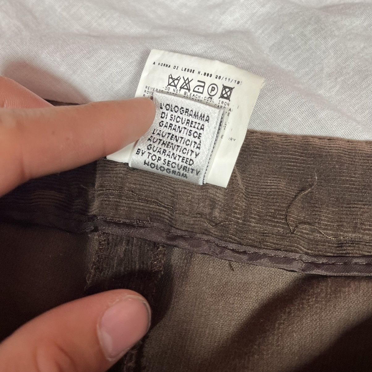 Dolce & Gabbana Vintage DOLCE & GABBANA D&G F/W 2002 Brown Corduroy Pants Size 32" / US 10 / IT 46 - 14 Thumbnail