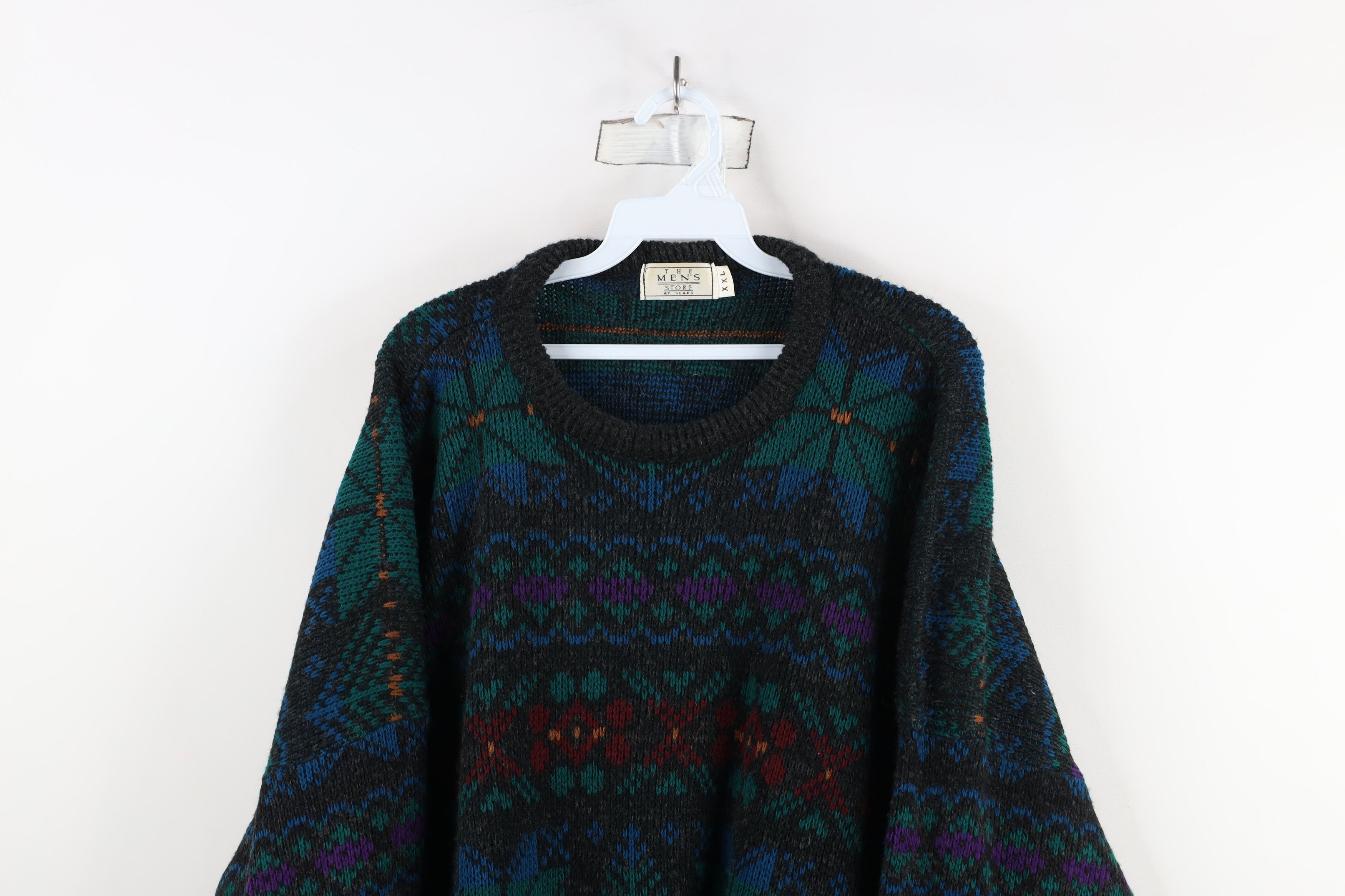 Vintage Vintage 90s Streetwear Fair Isle Knit Crewneck Sweater USA Size US XXL / EU 58 / 5 - 2 Thumbnail