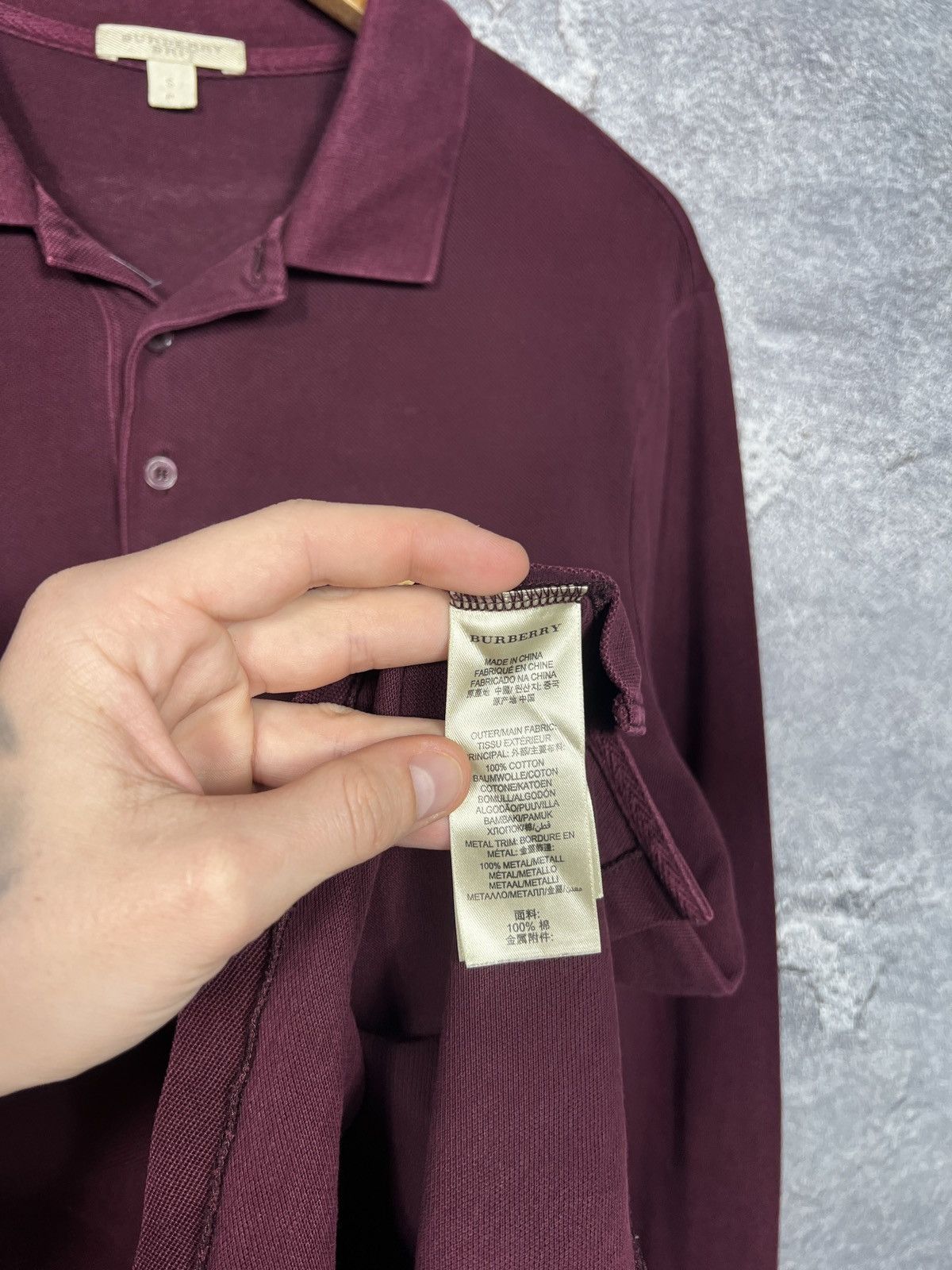 Burberry Vintage Burberry Long Sleeve Shirt With Metal Logo Size US S / EU 44-46 / 1 - 8 Thumbnail
