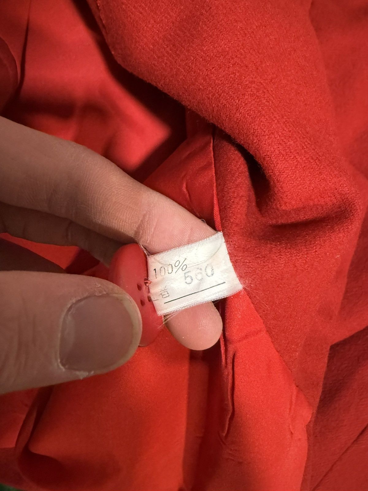 Yohji Yamamoto Vintage 80s Y's Yohji Yamamoto Red Wool Cropped Blazer Size 38R - 8 Thumbnail