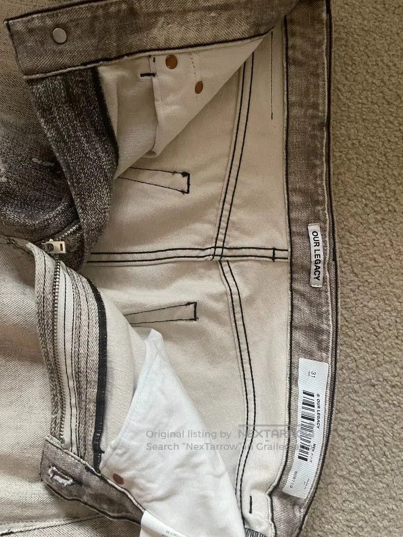 Our Legacy Our legacy Grey washed digital printed jeans. Size US 32 / EU 48 - 4 Thumbnail