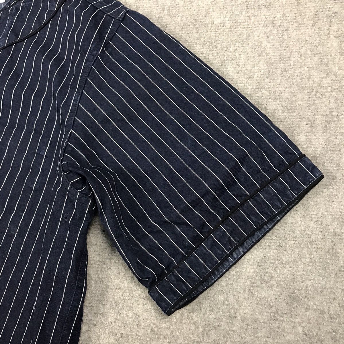 Indigo × Japanese Brand × Momotaro Jeans OG MOMOTARO DENIM INDIGO BASEBALL DESIGN BUTTON UP SHIRT Size US L / EU 52-54 / 3 - 5 Thumbnail