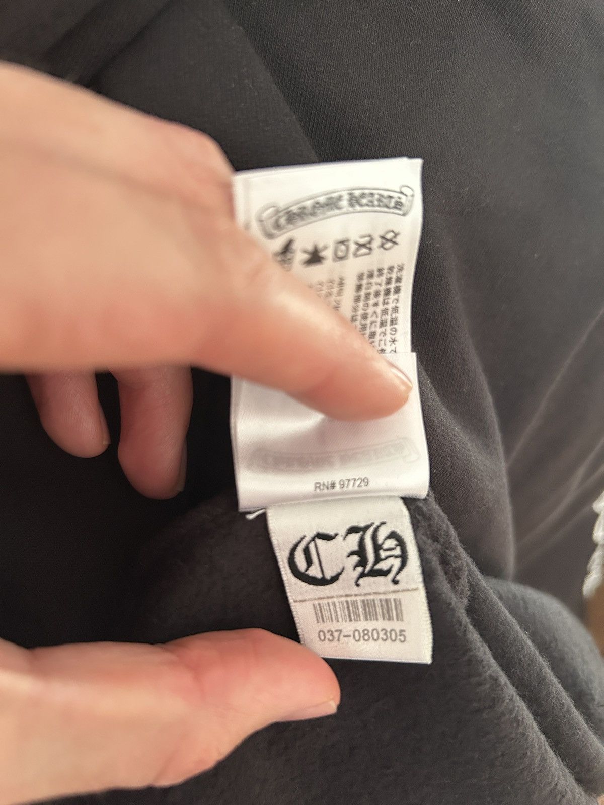 Chrome Hearts Chrome Hearts Scroll Logo Hoodie Black White Sweatshirt Sz L Size US L / EU 52-54 / 3 - 11 Thumbnail