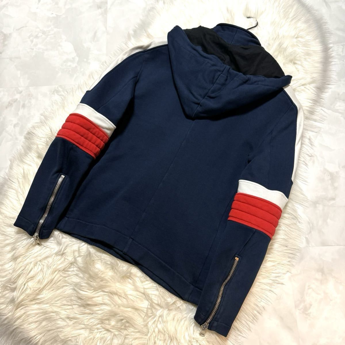 Balmain Balmain Homme Emblem Patch Biker Sweat Jacket Hoodie Size US S / EU 44-46 / 1 - 8 Thumbnail